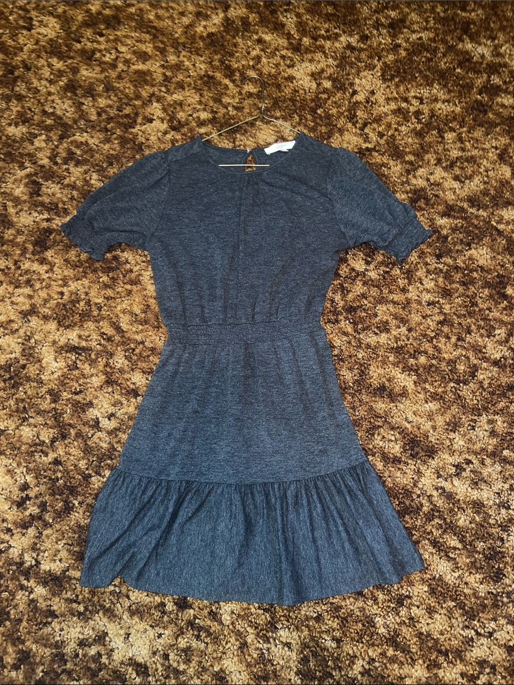 LOFT dark grey Short-Sleeve Knit Dress